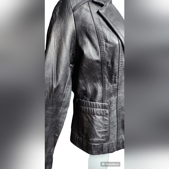 Y2k Vintage Leather Blazer "Beyond California" - Picture 3 of 11